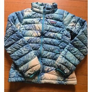 Patagonia Girls L Moontree Down Sweater Puffer Jacket Size 12 Blue Packable